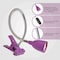 Newhouse Lighting 22 in. Purple LED Clamp Desk Lamp Light, Clip on Light/Clamp Lamp for Desk, Bed, Office, Dorm Room NHCLP-LED-PUR - alternate 2