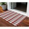 Homeroots 3' X 5' Red Gray And Beige Plaid Washable Indoor Outdoor Area Rug 601428 - alternate 1