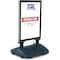 M&T Displays LED Light WindPro Aluminum Silver 23.38x33.11 Double Sided Pavement Sidewalk Sign Poster Holder USWL000NA1X2002 - alternate 1