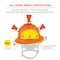 Ergodyne Orange Class C Type 2 MIPS Full Brim Safety Helmet 8964-MIPS - alternate 4