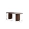 Homeroots 86" Walnut Solid Wood Double Pedestal Base Oval Dining Table 720695 - alternate 3