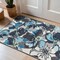World Rug Gallery Modern Bright Flowers Non-Slip Area Rug 2 ft 7 in x 4 ft Gray 505GRAY27X4 - alternate 1