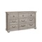 Homeroots 64" Natural Wood Six Drawer Dresser 633712 - alternate 3