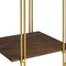 Homeroots 22" Brass And Clear Glass And Steel Square End Table With Shelf 544221 - alternate 4