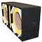 Deejay Led Two 10-in Woofers plus Three Tweeters Vinyl Yellow Empty Chuchera Speaker Enclosure D10T3VYYELLOW - alternate 3