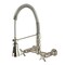 Kingston Brass Double-Handle Wall-Mount Pre-Rinse Bridge Kitchen Faucet, Brushed Nickel GS1248BEX - alternate 1