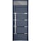 Vdomdoors Steel Door Deux 1105 Gray Graphite Transom Window Stainless Inserts Single Modern Painted-W36xH80+1 DEUX1105EXD-GRE-W36xH80+16-RH-O - alternate 6