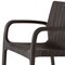 Homeroots Set of Four 24" Brown Faux Rattan Heavy Duty Plastic Outdoor Stacking Arm Chairs 565192 - alternate 5
