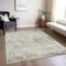 Homeroots 3' X 5' Taupe Light Yellow And Ivory Abstract Washable Indoor Outdoor Area Rug 604559 - alternate 3