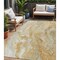 Homeroots 5' X 8' Gold And Silver Abstract Washable Indoor Outdoor Area Rug 618365 - alternate 1
