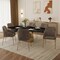 Leisuremod Zaire Collection Modern Dining Chair, Gold Legs and CHarcoal Fabric ZDC52CH - alternate 5