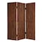 Homeroots 72" Brown Wood Folding Three Panel Screen Room Divider 274745 - alternate 1