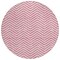 Homeroots 8' Pink And Ivory Round Chevron Washable Indoor Outdoor Area Rug 596287 - alternate 5