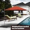Pure Garden 10-Foot Offset Patio Umbrella with Cross Base, Orange 50-102-TC - alternate 5