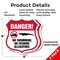 Signmission Alligator Warning Shield Sign Danger! No, 6 inch X 6 inch, Plastic Sign, 2PK SHI-P-2PACK-6-356 - alternate 3