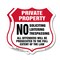Signmission Private Property Shield Sign No Soliciti, 18 inch X 18 inch, Plastic Sign, 2PK SHI-P-2PACK-18-451 - alternate 1