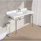 Kingston Brass 49" x 22" Quartz Vanity Top with Rectangular Sink, 8" Faucet Drillings, Quartz White KVPB4922W38CL - alternate 2