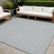 Homeroots 8' Aqua And Ivory Square Indoor Outdoor Area Rug 521971 - alternate 1