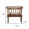 Homeroots 33in Brown Boucle and Solid Wood Upholstered Storage Bench With Cabinet 717484 - alternate 3