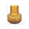 Homeroots 7" Amber Glass Faceted Table Vase 608317 - alternate 2