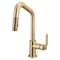 Brizo Litze Pull-Down Prep Faucet with Angle Spout, Industrial Handle Luxe Gold 63964LF-GL - alternate 2