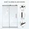 Anzzi 60in Reversible Frameless Sliding Deco-Glass Shower Door w/ Soft-Close System Matte Black Finish SD-AZ20-02MB - alternate 3