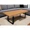 Homeroots 70" Natural And Black Solid Wood And Iron Live Edge Coffee Table 569545 - alternate 1