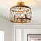 Jonathan Y Eleanor 15" 3-Light Metal LED Semi Flush Mount Ceiling Light, Antiqued Gold JYL9037A - alternate 5