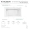 Kingston Brass 54" Acrylic Rectangular 2-Wall Corner Alcove Tub, Left Hand Drain, Glossy White VTAP5430L22TS - alternate 2