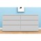 Homeroots 60" White Six Drawer Double Dresser 403758 - alternate 5