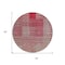 Homeroots 8' Burgundy Pink And Blush Round Striped Washable Indoor Outdoor Area Rug 613165 - alternate 5