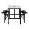 Regency Endure Standing Height Collaborative Table & Chair Set with 4 Pull-Out Stools, White Dry Erase Top 9004-WHT-DVN - alternate 6