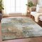 Homeroots 5' X 8' Ivory Gray And Khaki Abstract Washable Indoor Outdoor Area Rug 616833 - alternate 3