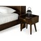 Homeroots Classic Dark Walnut Acacia Wood Nightstand with Single Drawer 473026 - alternate 3