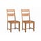 Homeroots Set of Two Brown Solid Wood Ladder Back Dining Side Chairs 565290 - alternate 3