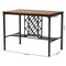 Baxton Studio Vintner Industrial Brown and Black Pub Table with Built-In Wine Cage 256-5386-5387-ZORO - alternate 2