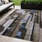 Homeroots 5' X 8' Brown Gray And Blue Geometric Washable Indoor Outdoor Area Rug 604495 - alternate 1