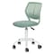 Homeroots Teal and White Adjustable Height Swivel Rolling Office Chair 568063 - alternate 6