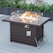 Leisuremod Mace Wicker Patio Modern Propane Fire Pit Table, Dark Brown CFW44G-DBR - alternate 7