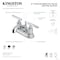 Kingston Brass Double-Handle 4" Centerset Bathroom Faucet with Pop-Up Drain, Polished Chrome FB2601CML - alternate 4