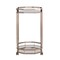 Homeroots 31in Champagne Iron and Mirrored Glass Octagonal Rolling Bar Cart 402583 - alternate 4