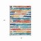 Homeroots 8' X 10' Ivory Teal Blue Orange And Red Striped Washable Indoor Outdoor Area Rug 616655 - alternate 3