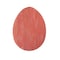 Homeroots 12" X 9" Red Reclaimed Wood Egg Shaped Wall Decor 384891 - alternate 1