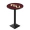 Holland Bar Stool Co 36" Blk Wrinkle Florida State (Script) Pub Table, 36" dia. Top L217B3636FSU-FS - alternate 1