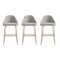 Manhattan Comfort Gracie Barstool in Stone and Gold - Set of 3 3-BS022-GST - alternate 4
