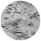Homeroots 8' Gray And Charcoal Round Floral Washable Indoor Outdoor Area Rug 610982 - alternate 3