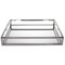Homeroots 14in White and Silver Square Metal Serving Tray 517547 - alternate 2