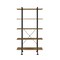 Homeroots 73" Brown And Black Metal Five Tier Etagere Bookcase 486323 - alternate 4