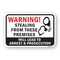 Signmission Warning Stealing From These Premises Will Lead To Heavy-Gauge Aluminum, 18" H, A-1824-24750 A-1824-24750 - alternate 1