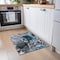 Homeroots 2' X 3' Ivory Blue and Gray Abstract Washable Non Skid Indoor Outdoor Area Rug 559424 - alternate 3